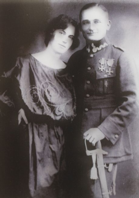 Feliks Adamski z żoną Jadwigą