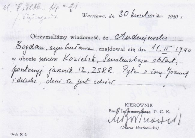 List PCK Bogdan Andrzejewski