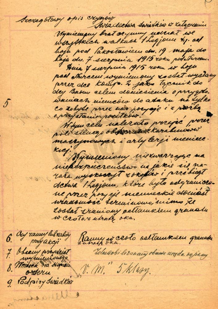 Wniosek o odznaczenie orderem Virtuti Militari Zbigniewa Antonowicza 