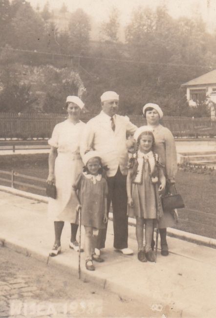 Jan Bajoński z rodziną w Wiśle 1938 rok