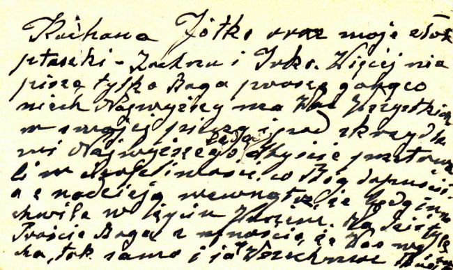 List z Kozielska - Jan Bajoński