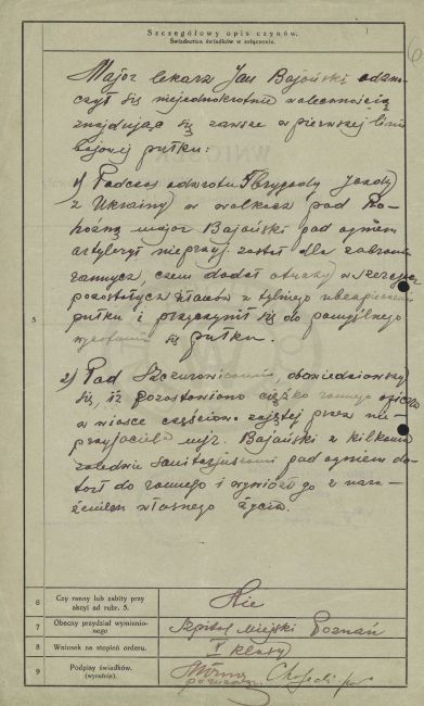 Wniosek o odznaczenie medalem Virtuti Militari Jan Bajoński