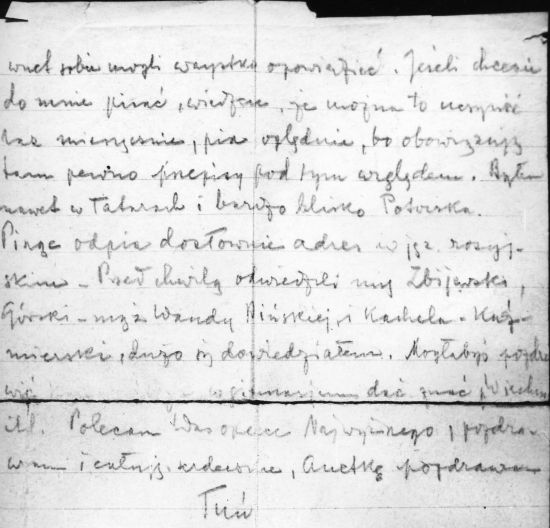 Witold Bałachowski list z Kozielska