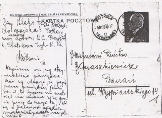 List Teodora Banaszkiewicza z Piotrowa Trybunalskiego