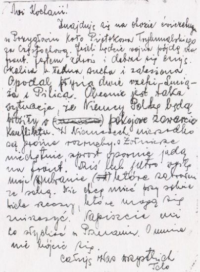List Teodora Banaszkiewicza z Piotrowa Trybunalskiego