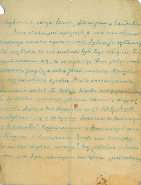 Kazimierz Baraniecki list 1