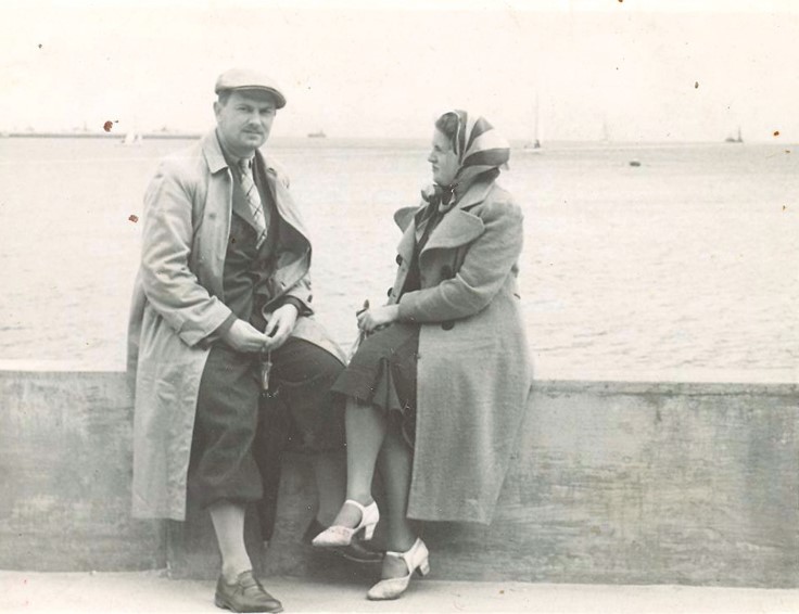 Julian Bensch z żoną Haliną Majewską.