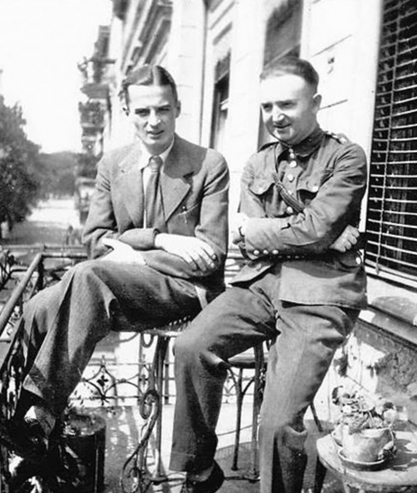 Lech B&uuml;thner-Zawadzki z przyjacielem Zbigniewem Radziszewskim