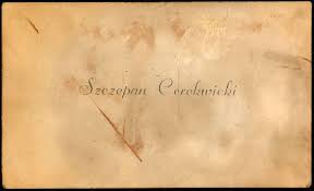 Jedna z wizyt&oacute;wek znaleziona przy ppor. Szczepanie Cerekwickim w Katyniu. 