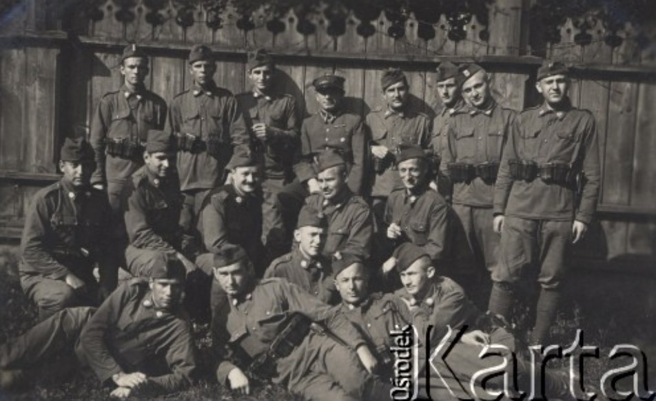 Żołnierze - ćwiczenia wojskowe 1932 rok.