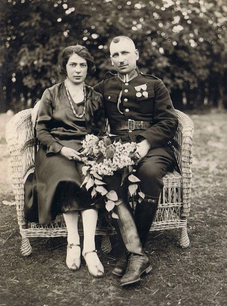 Władysław Chojan z żoną Anielą, lata 30-te XX wieku.