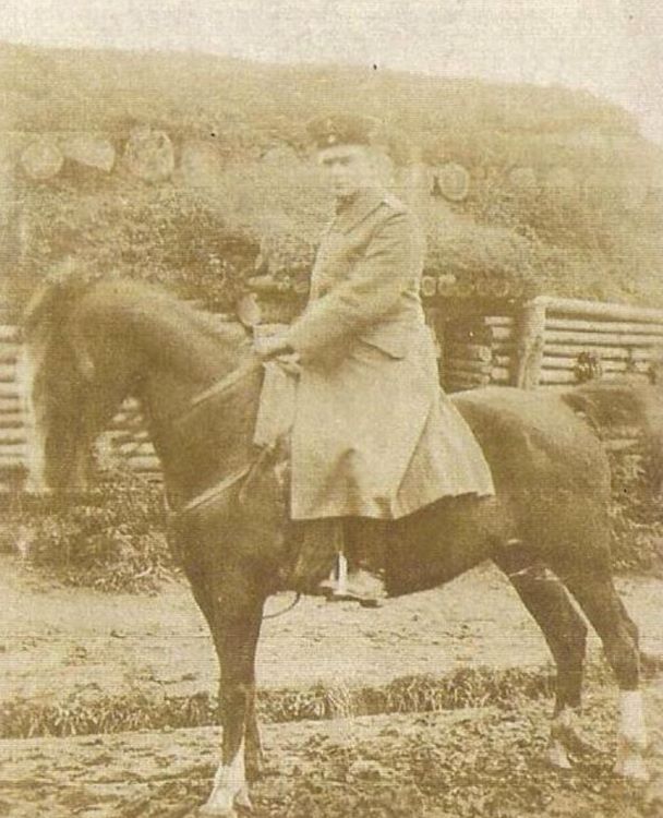 Podporucznik Bronisław Czabajski w armii niemieckiej (1917).