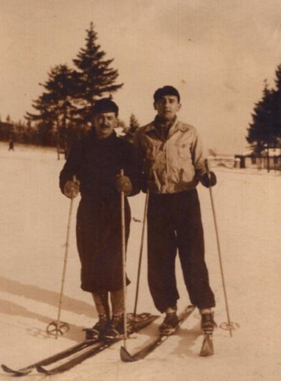 Marceli Dajewski na nartach w Zakopanem, marzec 1938 rok