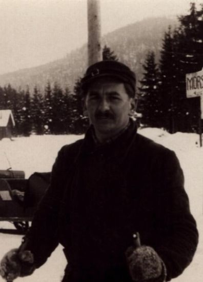 Marceli Dajewski na nartach w Zakopanem, marzec 1938 rok