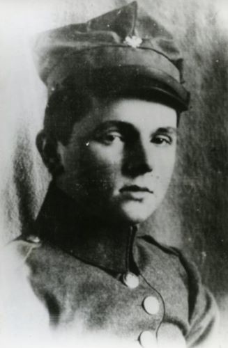 Michał Dzierzgowski w mundurze Wojsk Wielkopolskich.