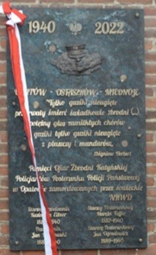 Opatow_tablicaPamieci11 Opatów - Ostaszków - Miednoje 1940 - 2022