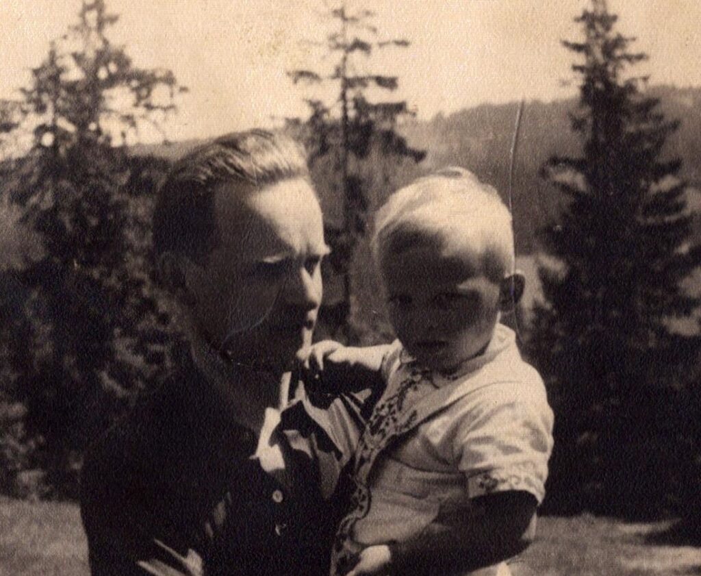 Edmund Gauss z synem Andrzejem.