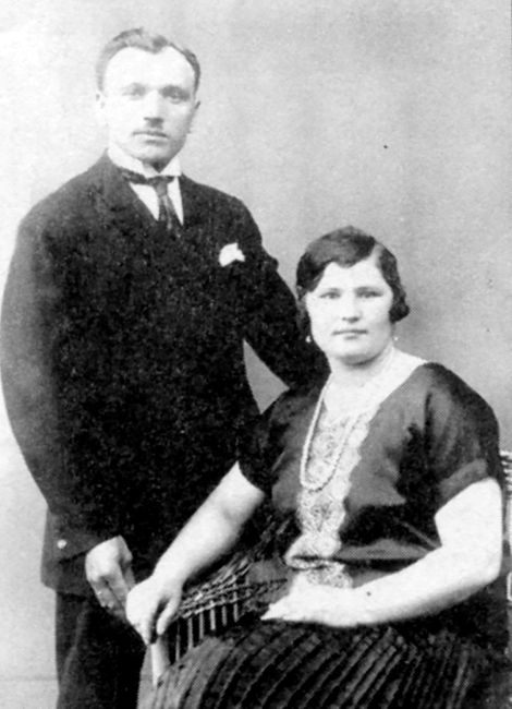 Piotr Grduszak z żoną Pelagią.