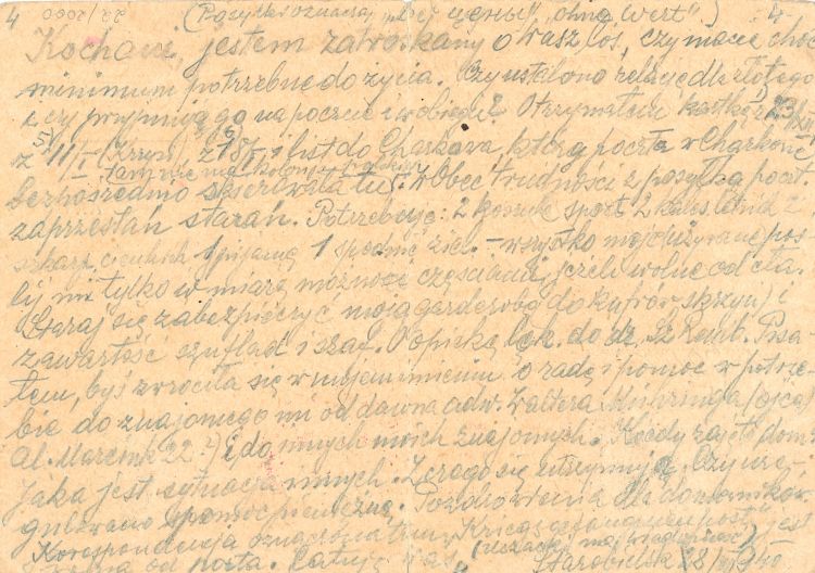 Włodzimierz Hardy - list z Charkowa