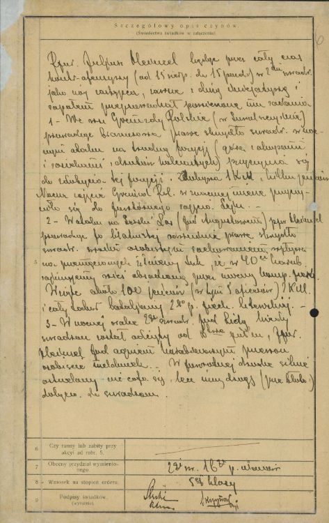 Wniosek o Virtuti Militari - Juliusz Roman Heinzel.