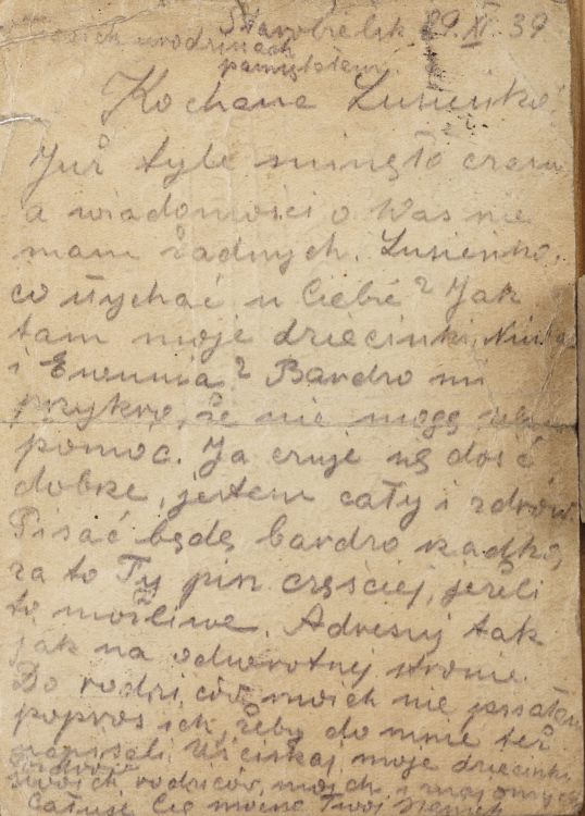 List Henryka Hoffmana ze Starobielska - 29.XI.1939.