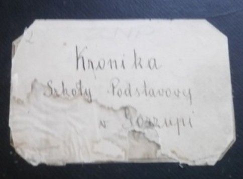 Kronika Szkoły Podstawowej (strona tytułowa) w Gorzupi.