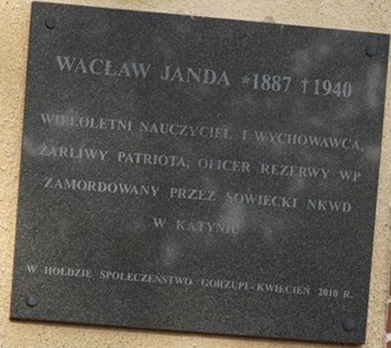 Tablica Wacław Janda
Upamiętnienie - Szkoła Podstawowa w Gorzupi