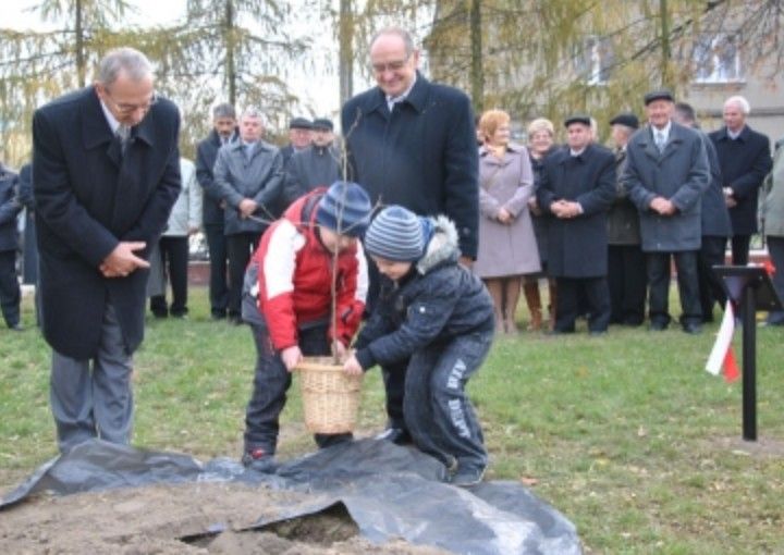 Zasadzenie Dębu Pamięci Mieczysława Jankowskiego