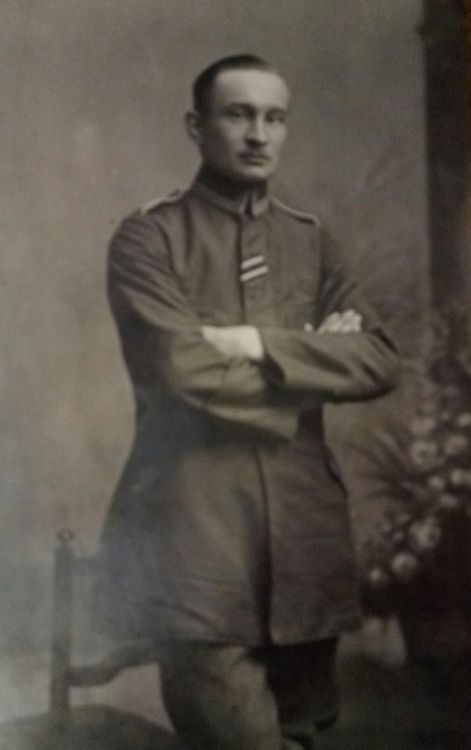 Michał Jerchel w mundurze Armii Cesarstwa Niemieckiego. 