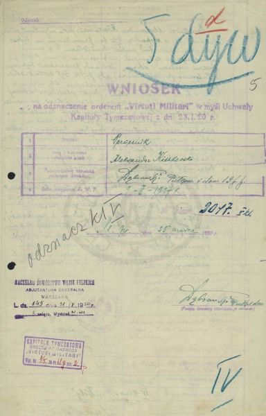 Wniosek VM Aleksandra Kiszkowskiego 