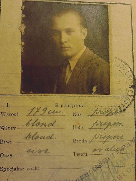 Książeczka Stanu Służby Oficerskiej podporucznika Tadeusza Kocowicza, strona - rysopis. 