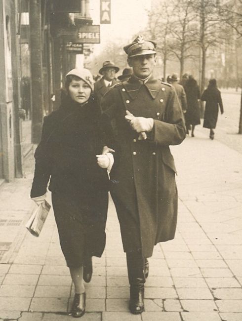 Kapitan Alojzy Korpal z żoną Eugenią. 