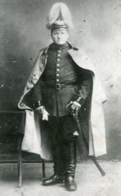 J&oacute;zef Krzyżaniak w mundurze armii pruskiej. 