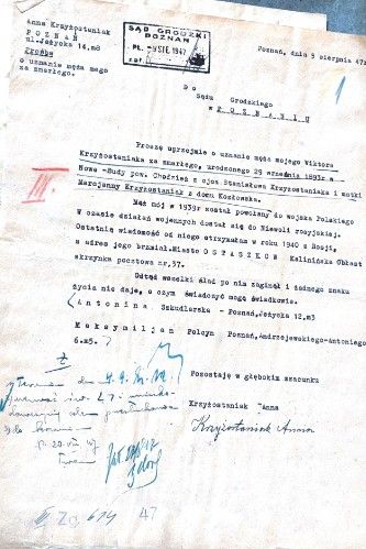 Wniosek do sądu Krzyżostaniak Wiktor
