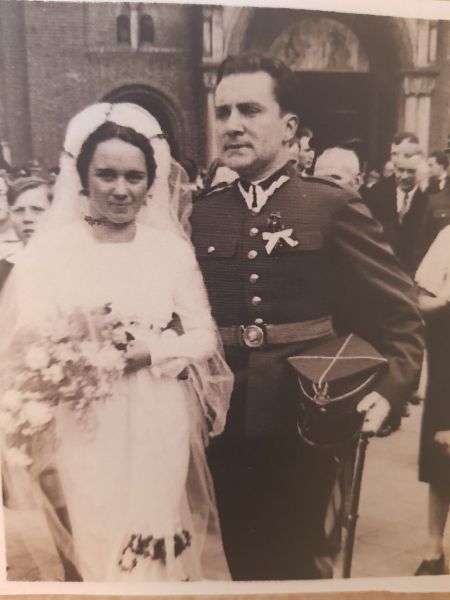 Ślub Janusza Kubickiego z Ireną Kowalską (1938). 