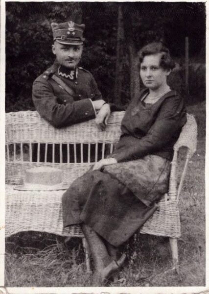 Porucznik Józef Kubski z żoną Felicją.