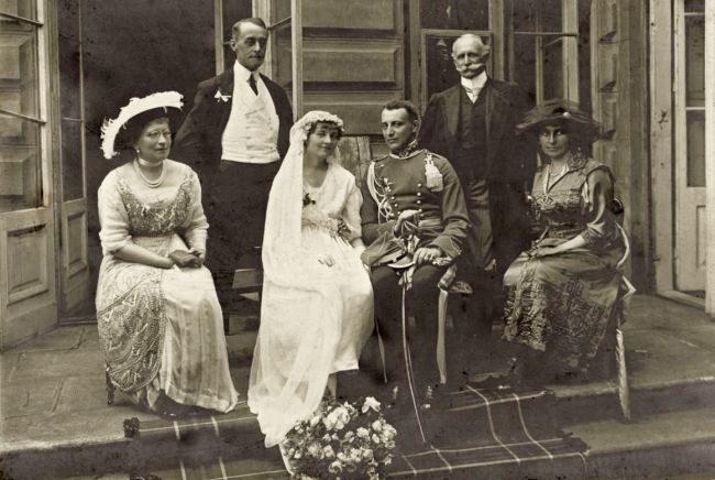 Ślub Mieczysława i Marii R&oacute;ży Zamoyskiej, 1921 rok 