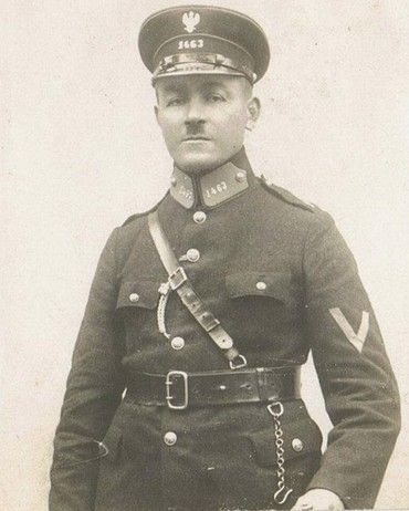 Jan Litka w mundurze posterunkowego PP. 