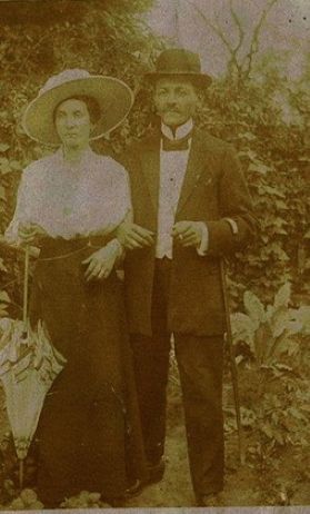Jan Litka z żoną. 