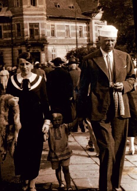 Jan Madziara z żoną i synem, Krynica 1935 rok