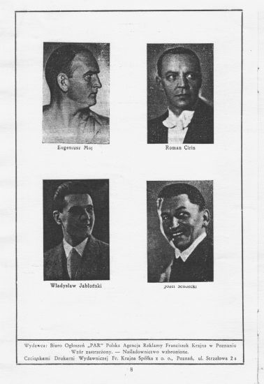 Teatr Wielki program 1938/39 - Eugeniusz Maj z materiał&oacute;w udostępnionych przez Muzeum Armii Poznań
