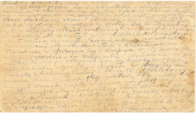 Kartka pocztowa - list od Adama Makowskiego do rodziny.