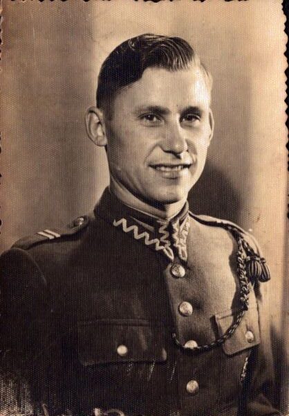 Stanisław Matecki w mundurze. 