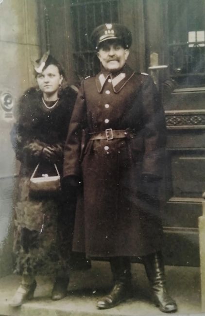 Jan Matela z c&oacute;rką Ireną w Poznaniu