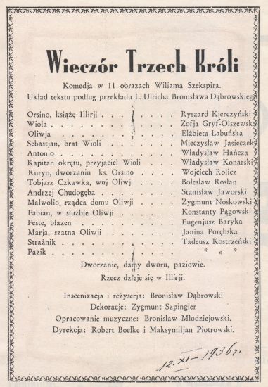 Opera Wiecz&oacute;r Trzech Kr&oacute;li w Teatrze Wielkim w Poznaniu - materiał udostępniony przez Muzeum Armii Poznań