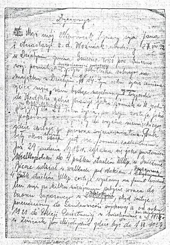 Życiorys Ignacego Nawrocika 
spisany przez żonę Franciszkę, cz. 1