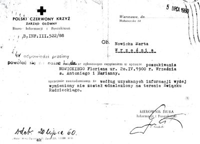 Poszukiwania Floriana Nowickiego przez PCK.