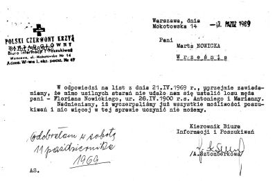 Poszukiwania Floriana Nowickiego przez żonę Martę