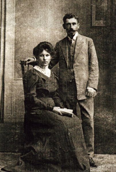 Stanisław Odyniecki z żoną Zofią.