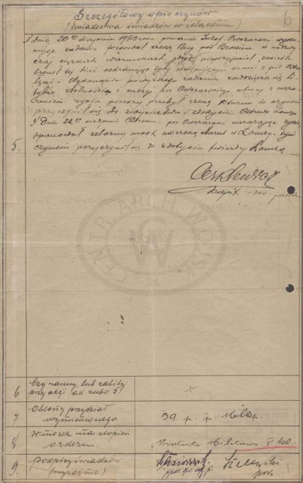 J&oacute;zef Owczarski wniosek Virtuti Militari